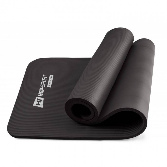 Коврик для фитнеса и йоги Hop-Sport HS-N015GM 1,5 см черный