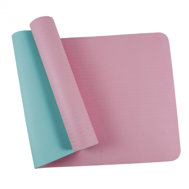 Килимок (мат) для йоги SportVida TPE 4 мм SV-HK0239 Pink / Sky Blue