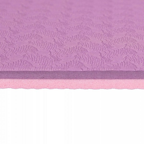 Коврик для йоги (Yoga mat) Springos TPE 6 мм YG0015 Purple/Pink с разметкой