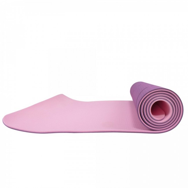 Килимок для йоги (Yoga mat) Springos TPE 6 мм YG0015 Purple/Pink з розміткою