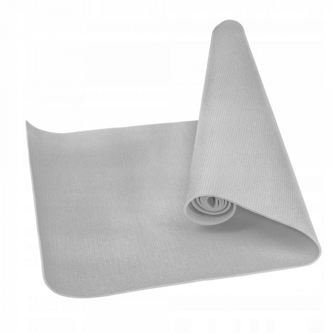 Йога мат Springos PVC 4 мм YG0037 Grey