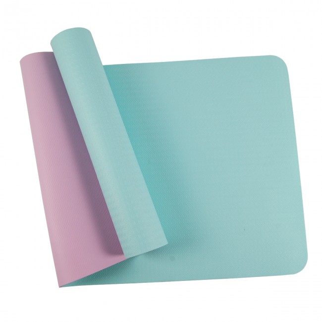 Килимок для йоги SportVida TPE 4 мм SV-HK0240 Sky Blue / Pink