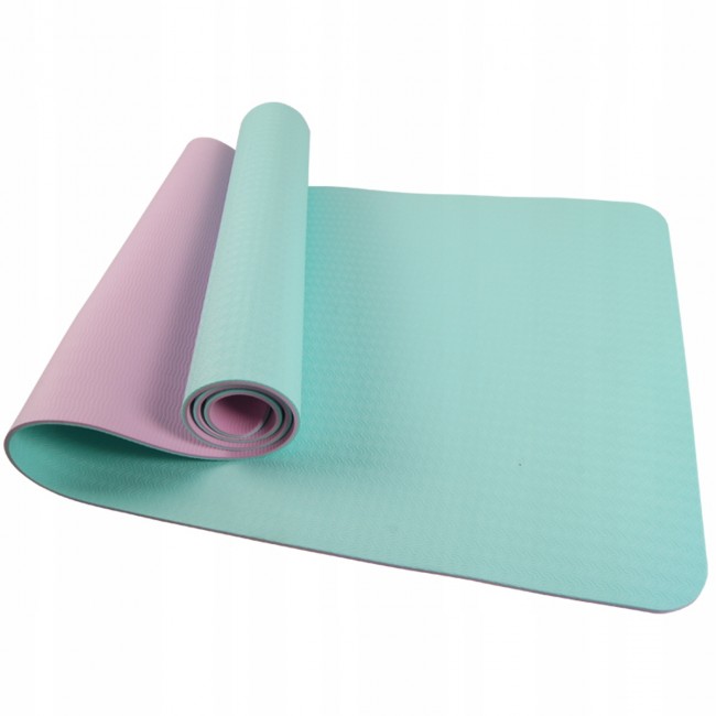 Килимок для йоги SportVida TPE 4 мм SV-HK0240 Sky Blue / Pink Килимок для йоги SportVida TPE 4 мм SV-HK0240 Sky Blue / Pink