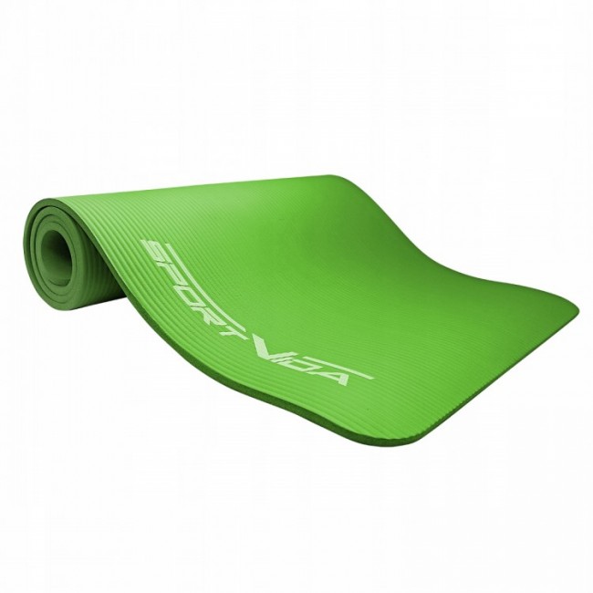 Килимок для фітнесу та йоги SportVida NBR 1.5 см SV-HK0250 Green