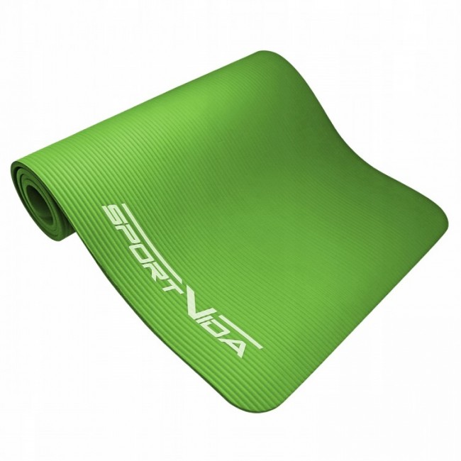 Килимок для фітнесу та йоги SportVida NBR 1.5 см SV-HK0250 Green