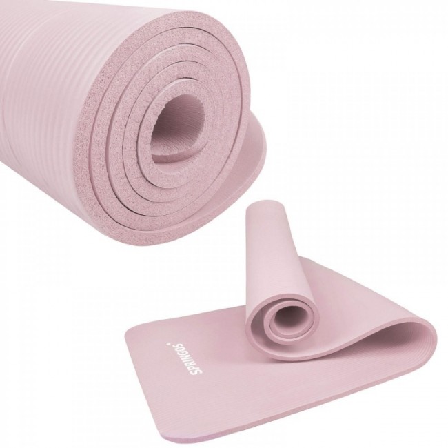Коврик (мат) для йоги и фитнеса Springos NBR 1.5 см YG0040 Pink