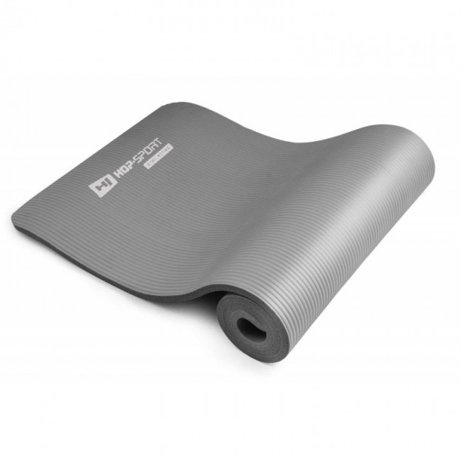 Коврик для фитнеса и йоги Hop-Sport HS-N015GM 1,5 см серый