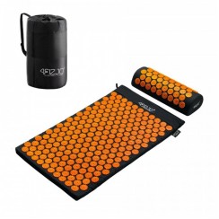 Масажний килимок з валиком 4FIZJO Classic Mat Аплікатор Кузнєцова Black/Orange (P-5907222931752)
