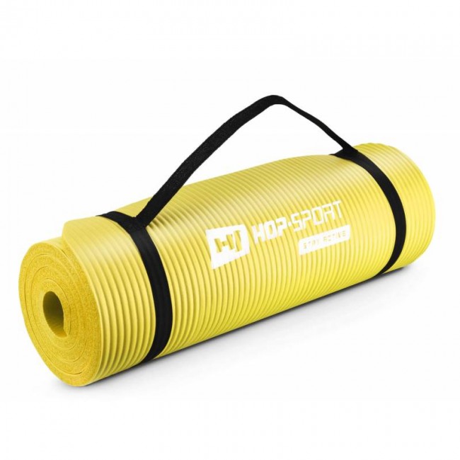 Коврик для фитнеса и йоги Hop-Sport HS-N015GM 1,5 см желтый