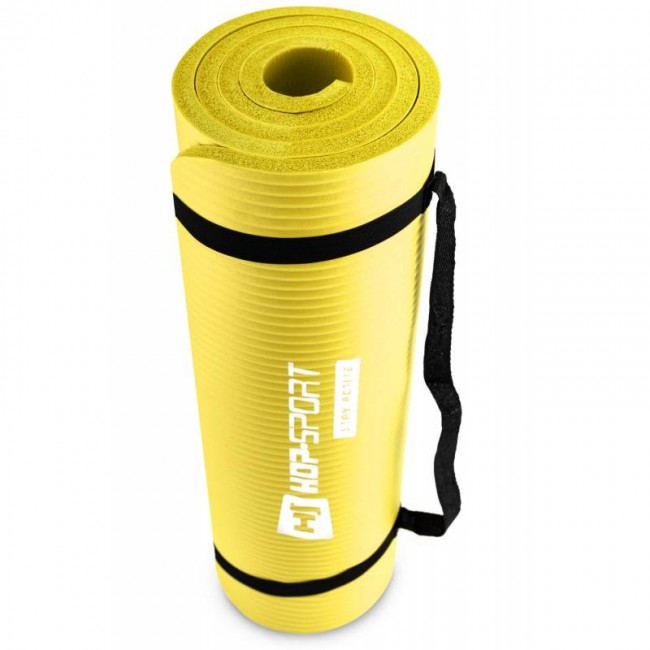 Коврик для фитнеса и йоги Hop-Sport HS-N015GM 1,5 см желтый