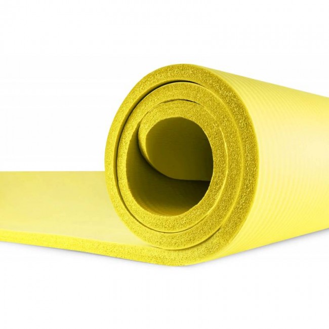 Коврик для фитнеса и йоги Hop-Sport HS-N015GM 1,5 см желтый