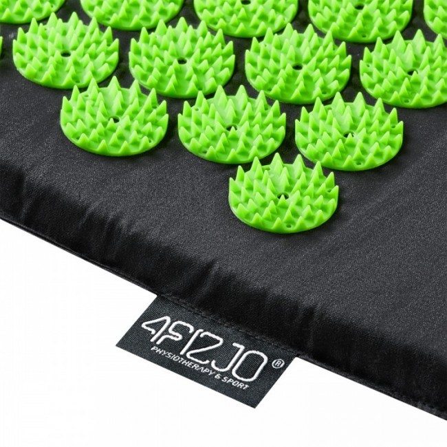 Масажний килимок з валиком 4FIZJO Classic Mat Аплікатор Кузнєцова Black/Green (P-5907222931745)