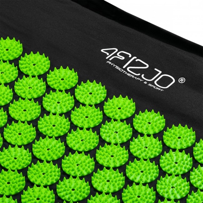 Масажний килимок з валиком 4FIZJO Classic Mat Аплікатор Кузнєцова Black/Green (P-5907222931745)