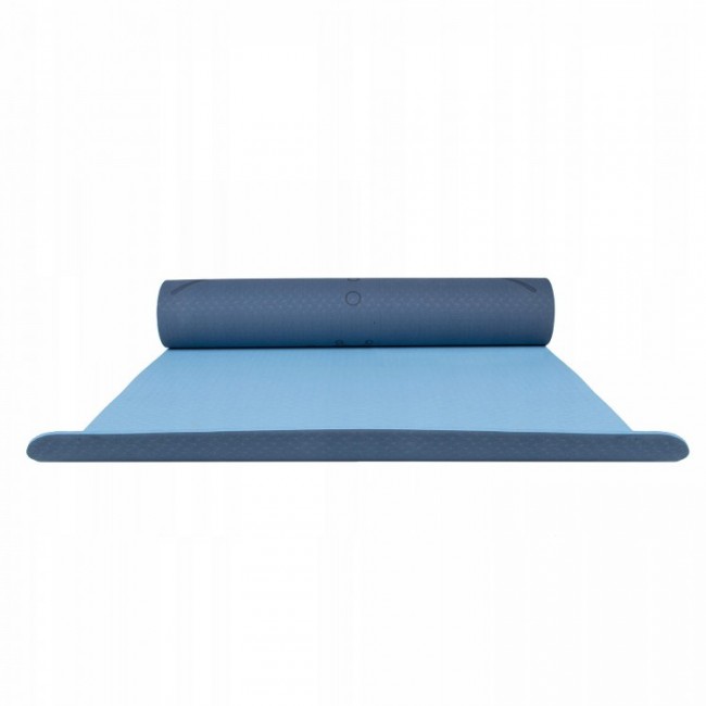 Коврик для йоги Springos TPE 6 мм YG0012 Blue/Sky Blue