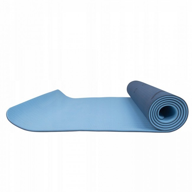Коврик для йоги Springos TPE 6 мм YG0012 Blue/Sky Blue