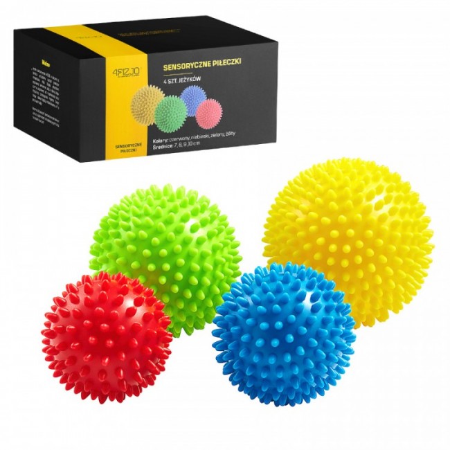 Масажні м'ячі з шипами 4FIZJO Spike Balls 4 шт (P-5907739310514) Масажні м'ячі з шипами 4FIZJO Spike Balls 4 шт (P-5907739310514)
