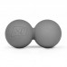 Силіконовий масажний м'ячик подвійний 63 мм HS-S063DMB сірий