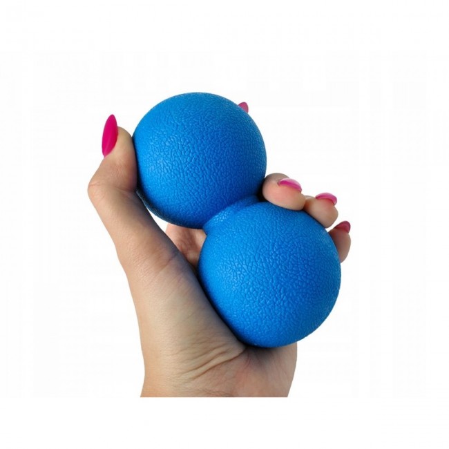 Массажный мяч двойной Springos Lacrosse Double Ball 6 x 12 см FA0024 синий
