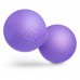 Силіконовий масажний м'ячик подвійний 63 мм HS-S063DMB фіолетовий