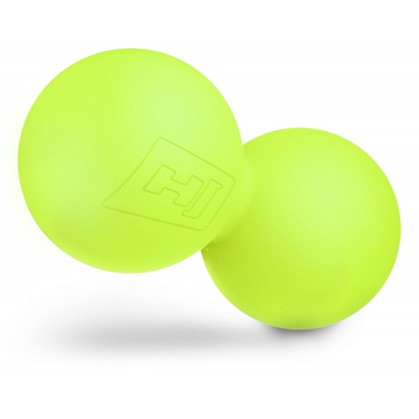 Силиконовый массажный двойной мяч 63 мм Hop-Sport HS-S063DMB салатовый