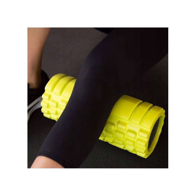 Массажный ролик (валик, роллер) Springos 33 x 14 см FR0015 Yellow