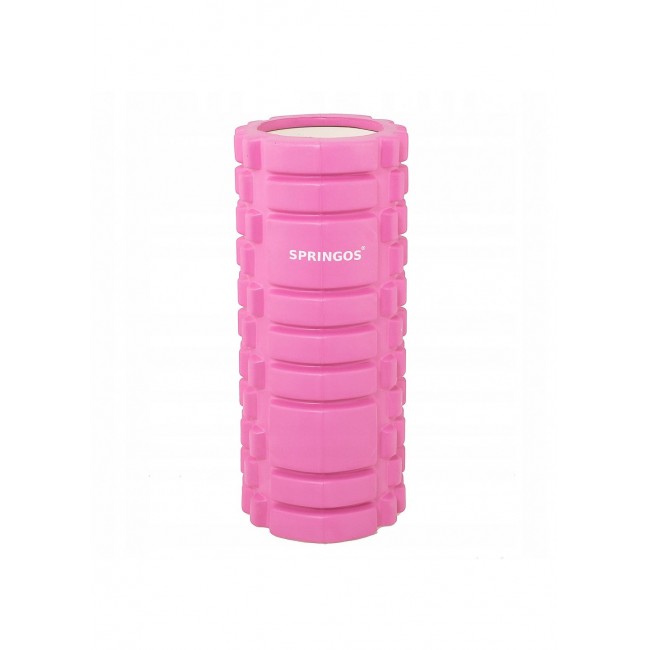 Массажный ролик (валик, роллер) Springos 33 x 14 см FR0017 Pink