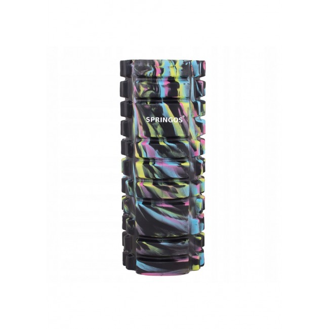 Массажный ролик (валик, роллер) Springos Mix Color 33 x 14 см FR0018
