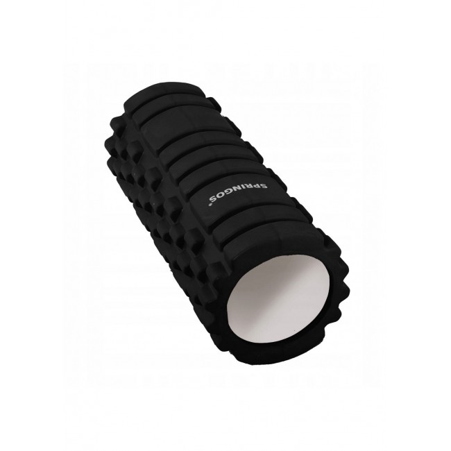 Массажный ролик (валик, роллер) Springos 33 x 14 см FR0013 Black