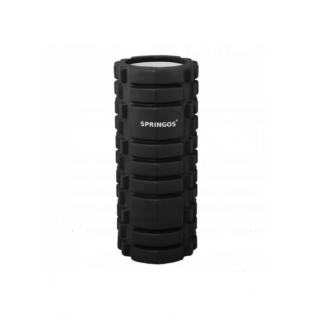 Массажный ролик (валик, роллер) Springos 33 x 14 см FR0013 Black