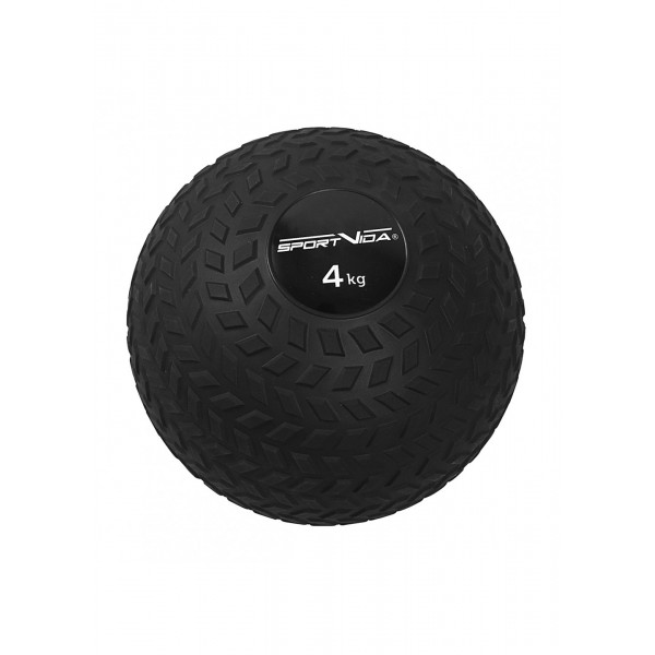Слембол (медицинбол) для кроссфіта SportVida Slam Ball 4 кг SV-HK0346 Black