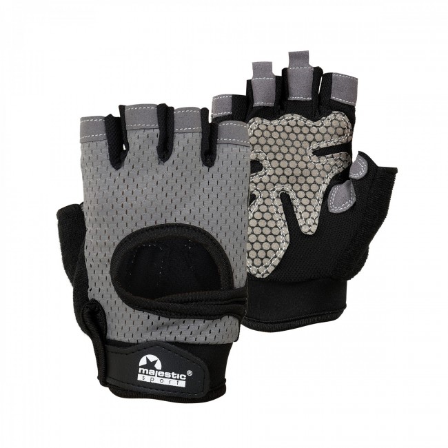 Перчатки для фитнеса Majestic Sport M-SFG-G-M (M) Black/Grey Перчатки для фитнеса Majestic Sport M-SFG-G-M (M) Black/Grey