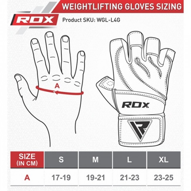 Перчатки для фитнеса RDX Pro Lift Black L