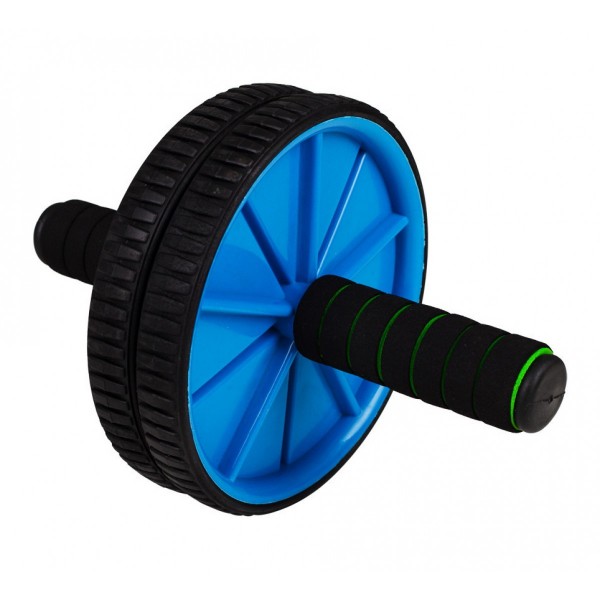 Ролик для пресса / Гимнастическое колесо двойной Sportcraft ES0002 Blue