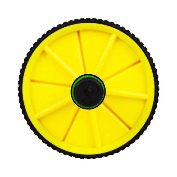 Ролик для преса / Гімнастичне колесо Hop-Sport жовтий