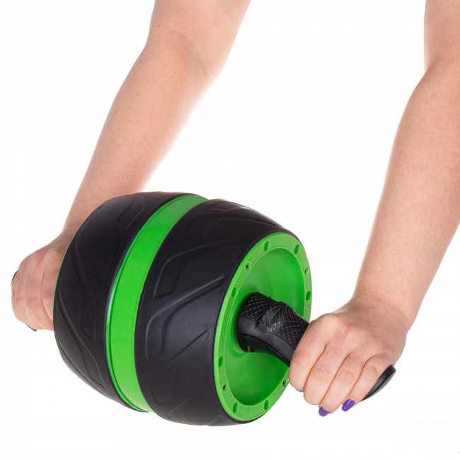 Ролик (колесо) для пресса с возвратным механизмом Springos AB Wheel FA5010 Black/Green