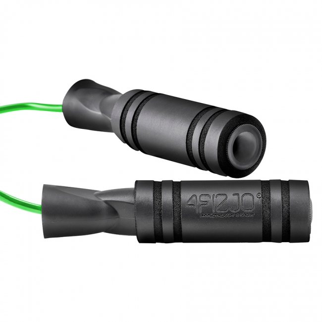 Скакалка з підшипниками 4FIZJO Basic Black/Green (P-5907739313157)