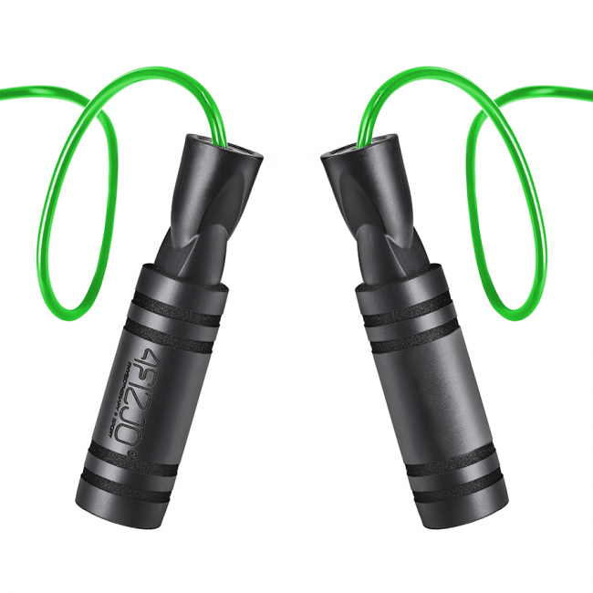 Скакалка з підшипниками 4FIZJO Basic Black/Green (P-5907739313157)