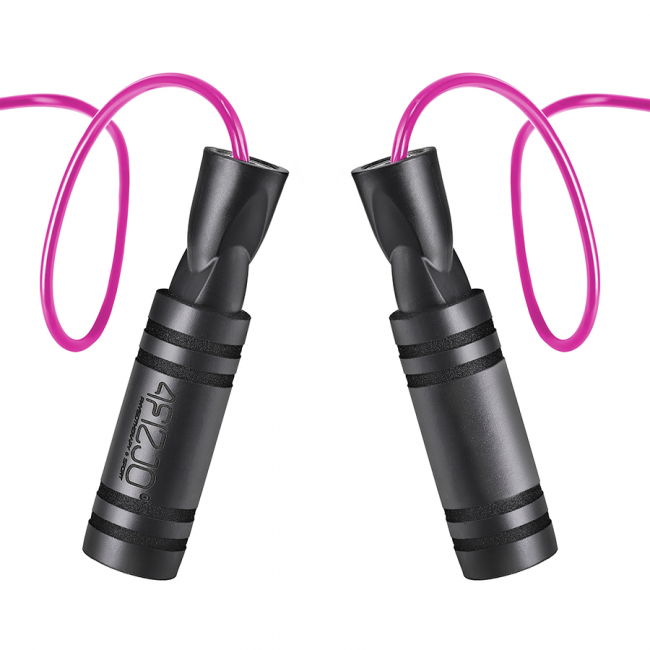 Скакалка з підшипниками 4FIZJO Basic Black/Pink (P-5907739313140)