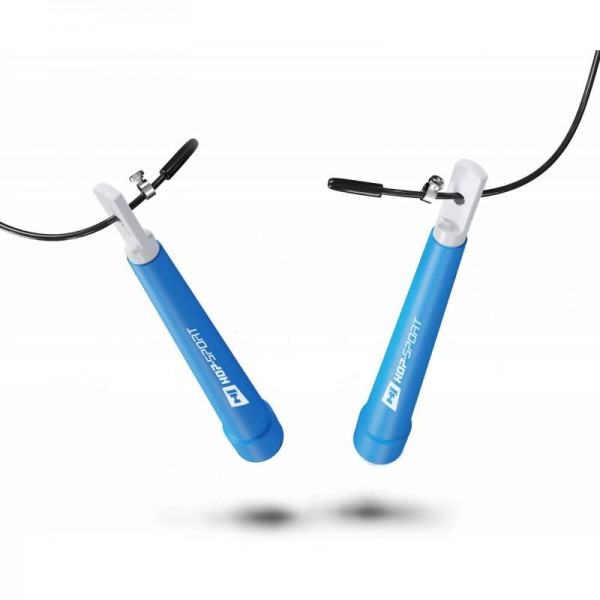 Швидкісна скакалка Crossfit з пластиковими ручками Hop-Sport HS-P010JR блакитна