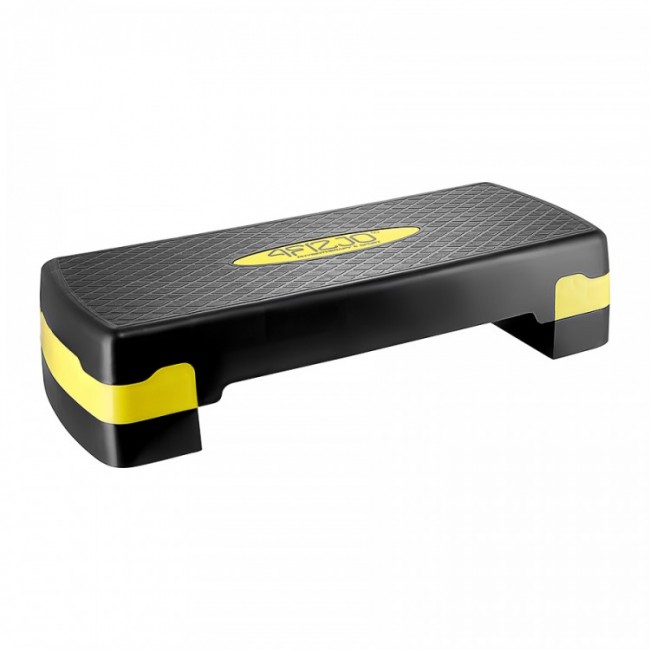 Степ-платформа 3-ступінчаста 4FIZJO 69 х 28 х 10-15-20 см Black/Yellow (P-5907739311436)