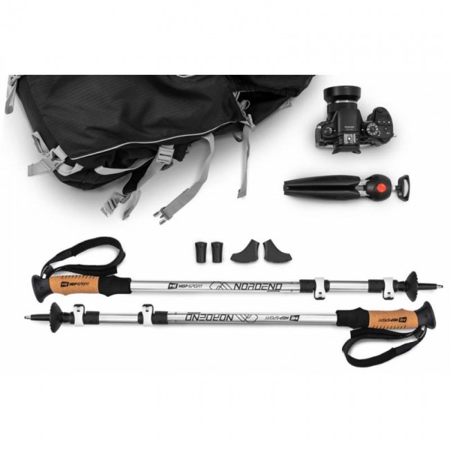 Трекинговые палки Hop-Sport Nordend Pro серебристые