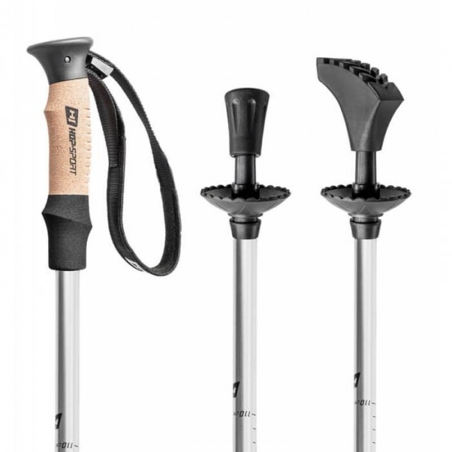Трекинговые палки Hop-Sport Nordend Pro серебристые