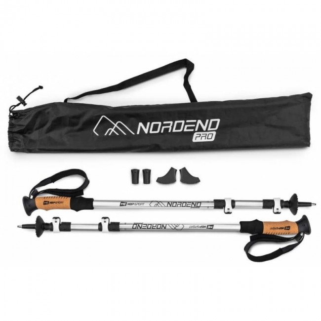 Трекинговые палки Hop-Sport Nordend Pro серебристые