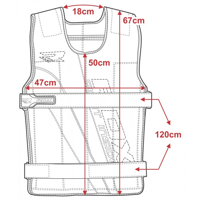 Жилет утяжелитель RDX Red 14 кг