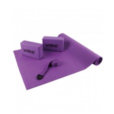 Набор для йоги (коврик 4 мм, лента, блоки 2 шт)LiveUp TRAINING SET LS3240