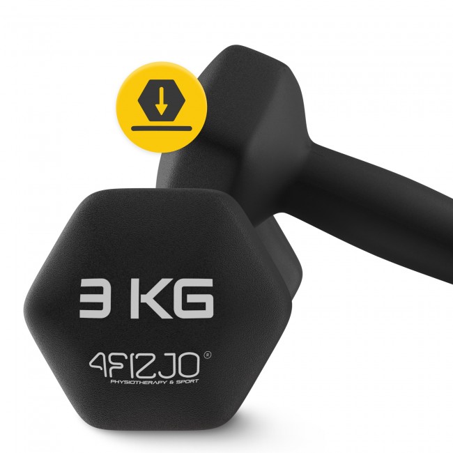 Гантели для фитнеса виниловые 4FIZJO Classic 2 x 3 кг (P-5907739311986)