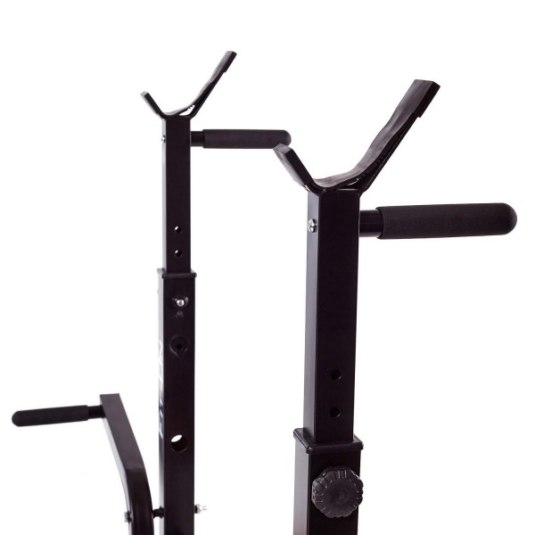Наклонная скамья для жима универсальная Fit-On FN-S102 со стойками и партой Скотта