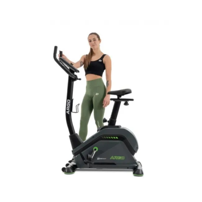 Велотренажер Hop-Sport HS-120H Argo черно-зеленый + мат