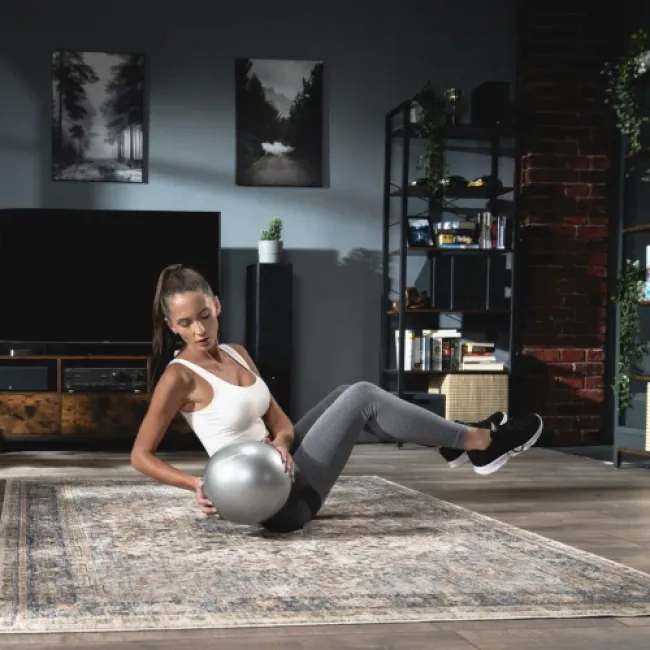 Фітбол Hop-Sport 25см сріблястий