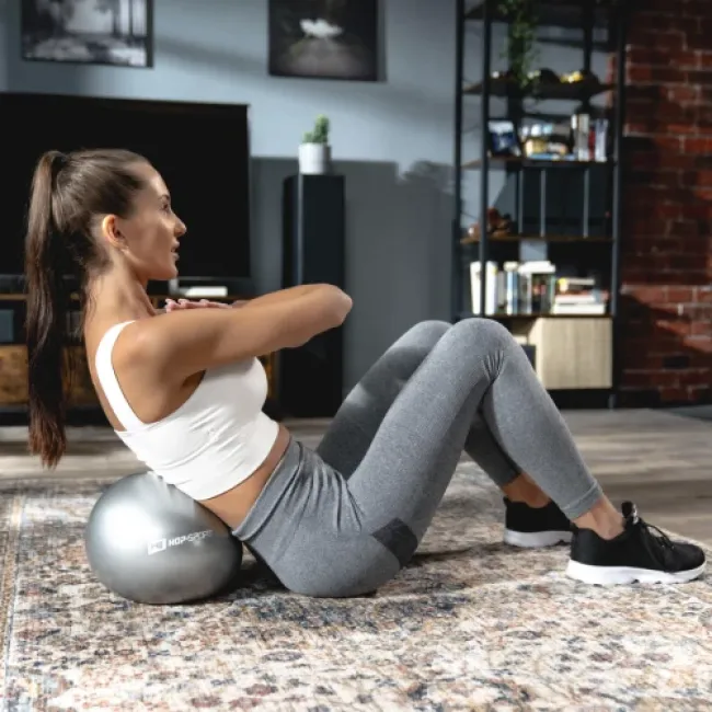 Фітбол Hop-Sport 25см сріблястий